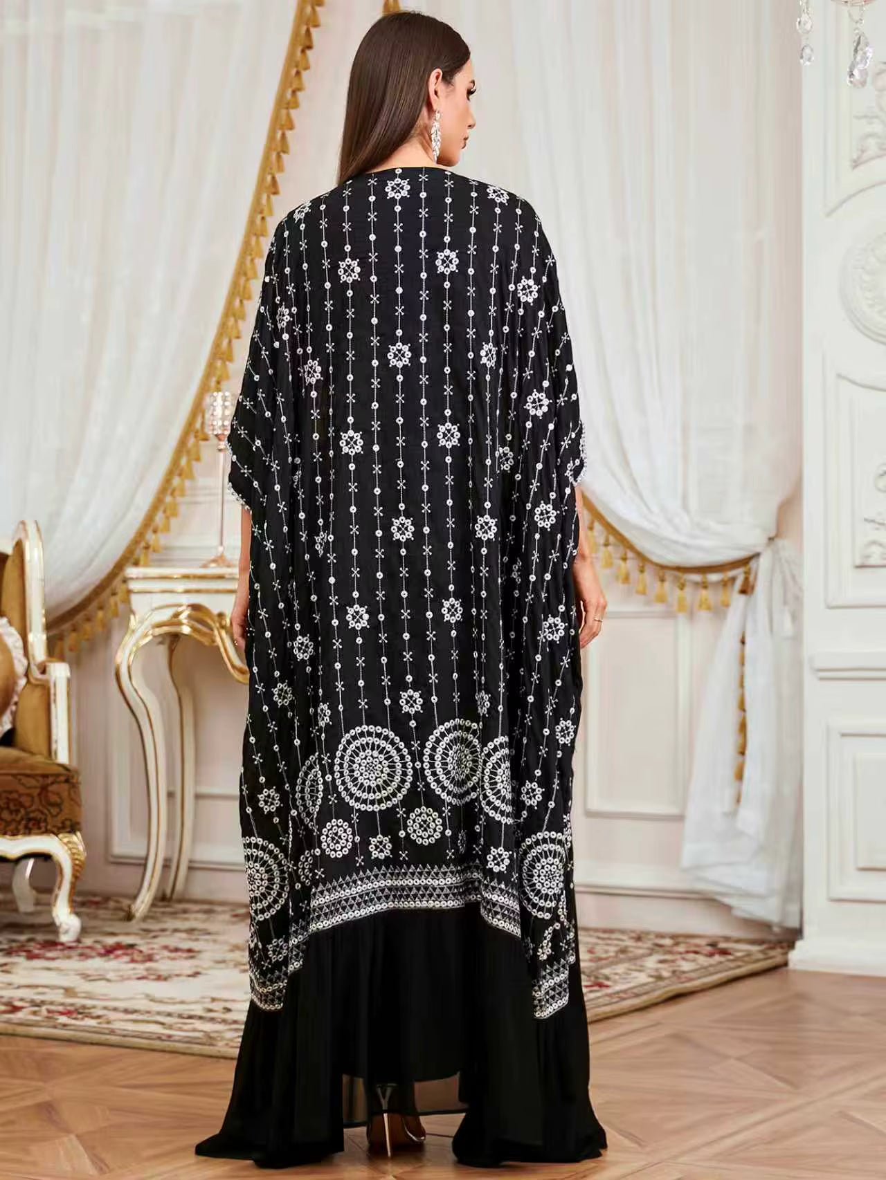 2 pieces Sequenced Abaya