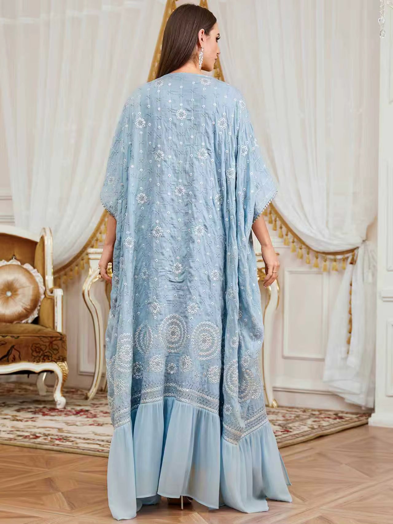 2 pieces Sequenced Abaya